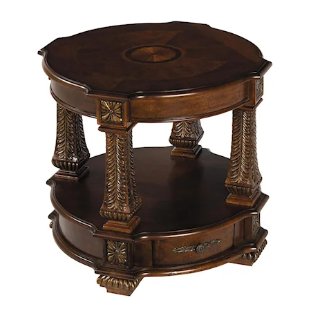 Traditional Round End Table